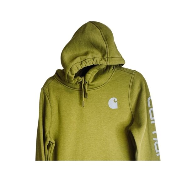 NWT Carhartt Womens Small Chartreuse Green Relaxed Fit Midweight Hoodie - Picture 6 of 16